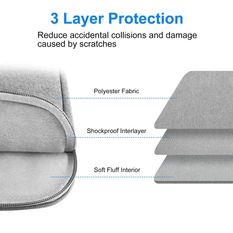 15-Inch Laptop Sleeve Case -Gray