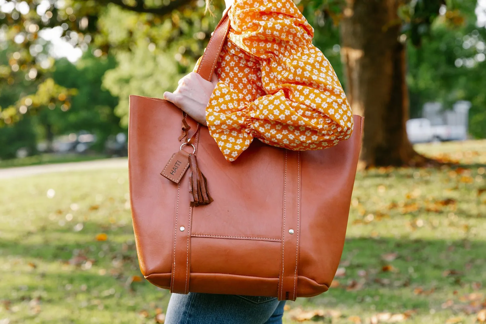 2nd Story Goods Large Raw Leather Tote
