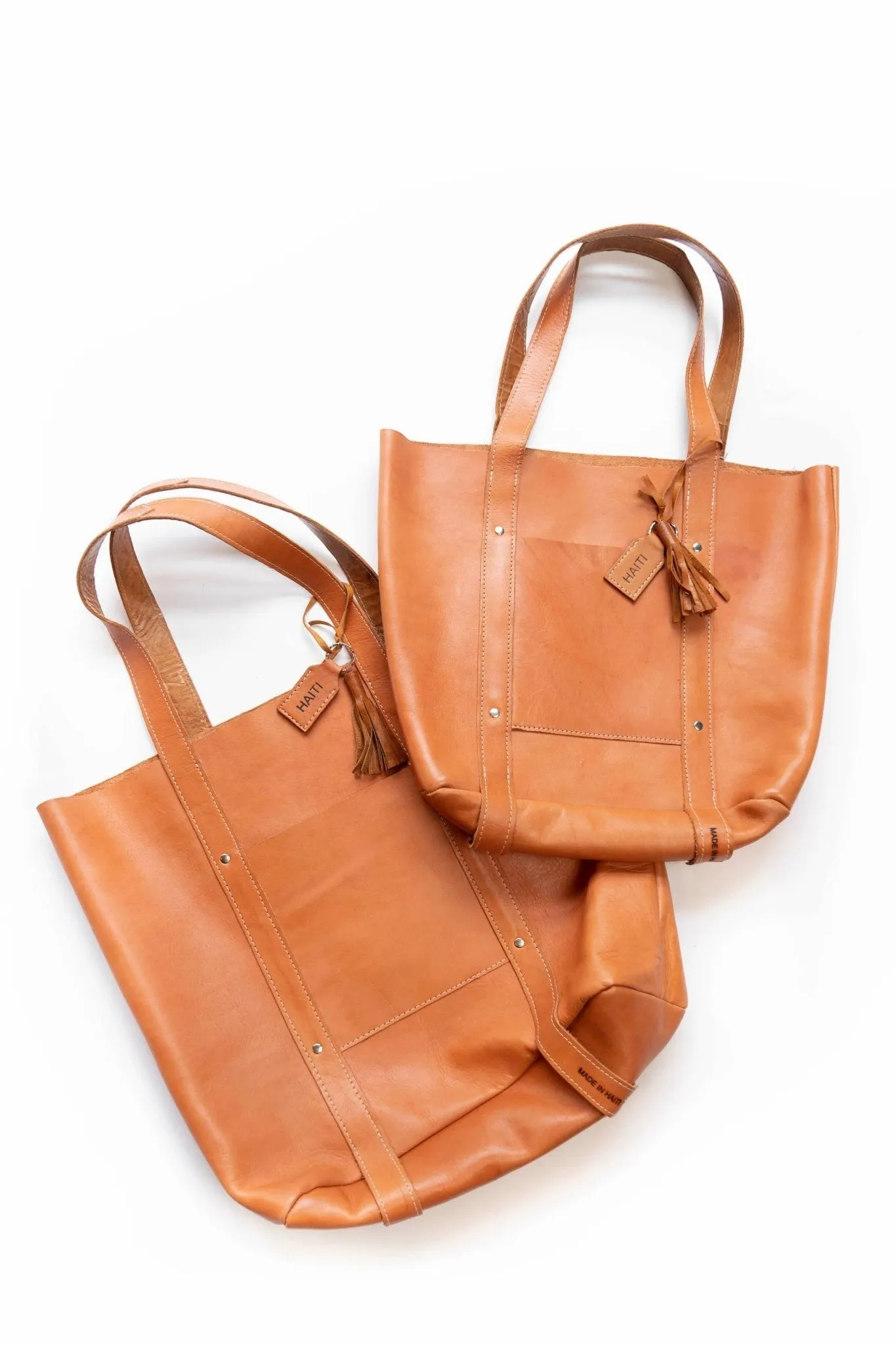 2nd Story Goods Large Raw Leather Tote