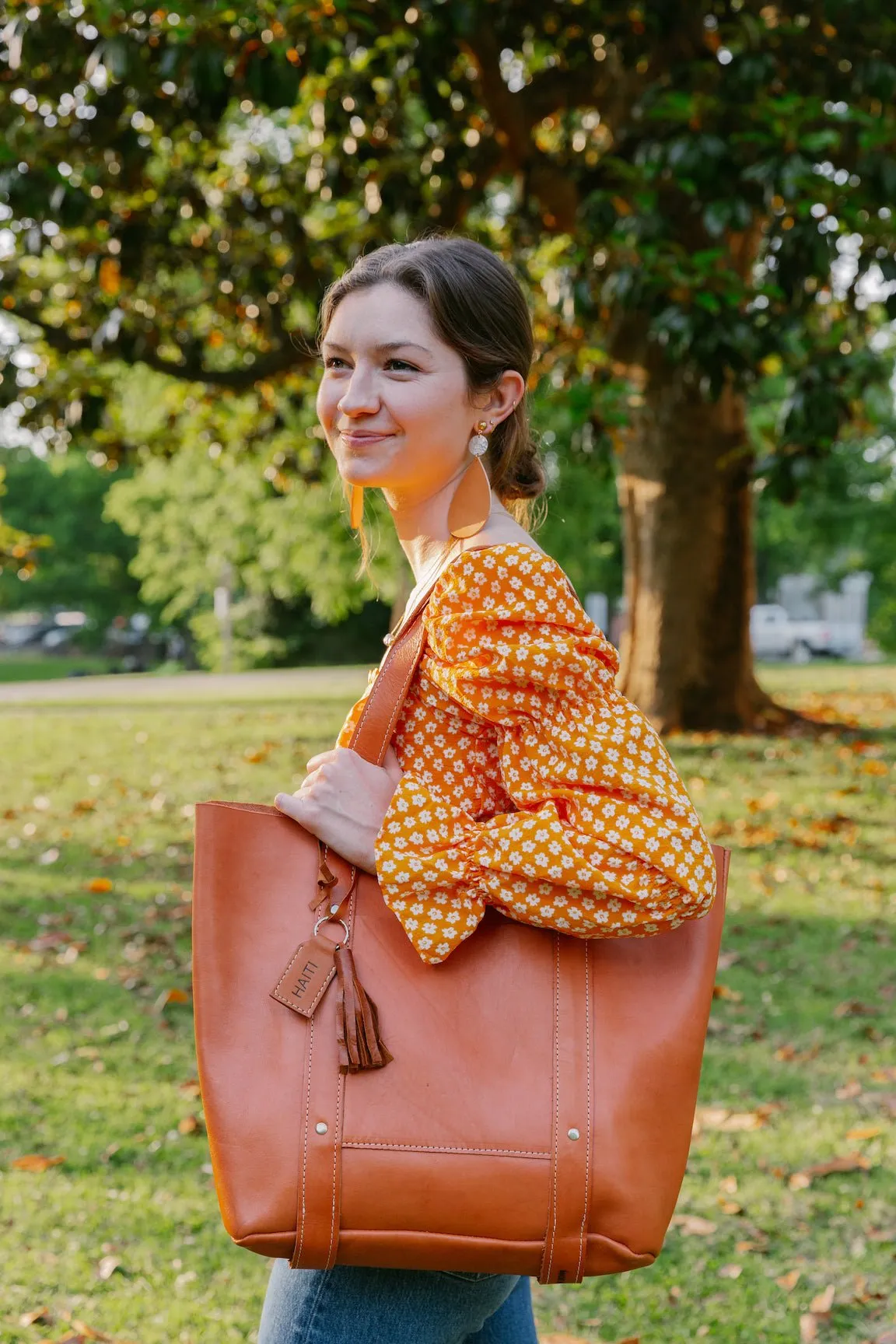 2nd Story Goods Large Raw Leather Tote