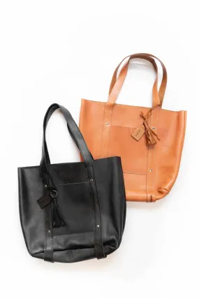 2nd Story Goods Large Raw Leather Tote