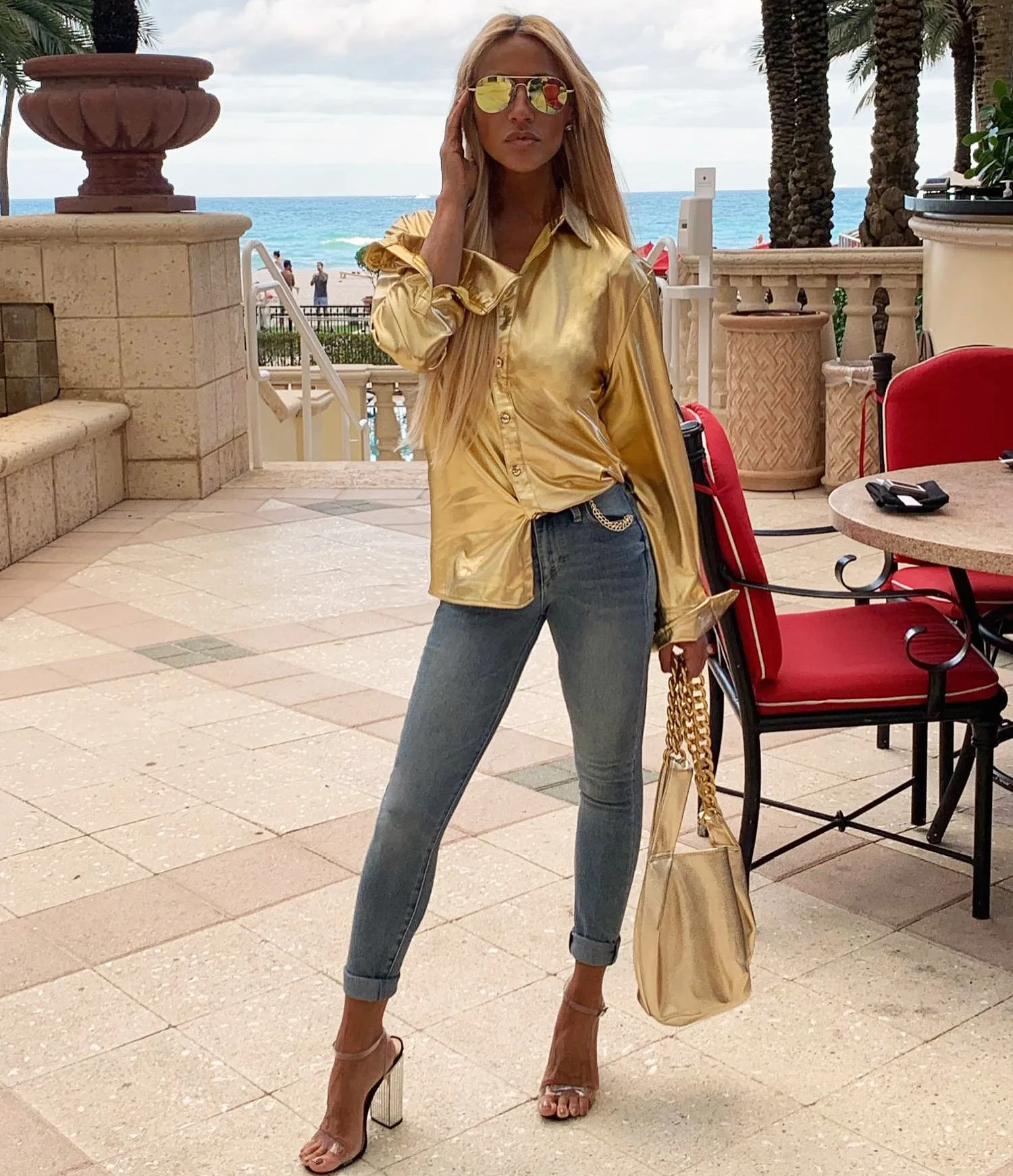3 Gold Rush Vegan Bag - The Milano