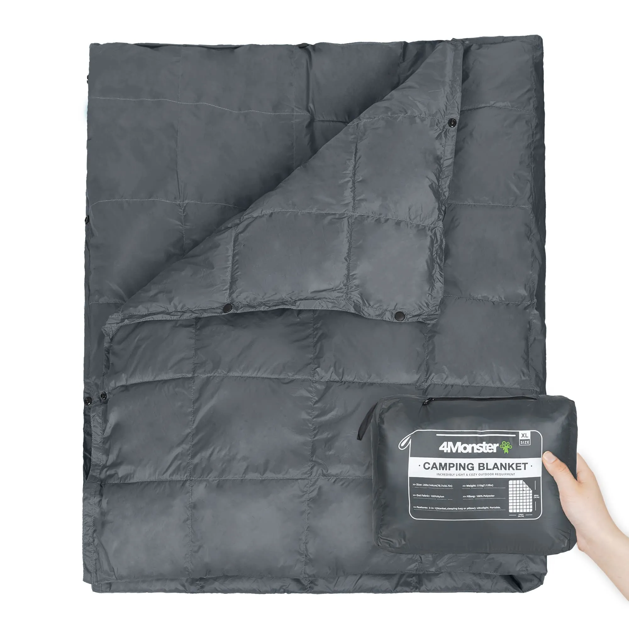 4Monster Feather Silk Camping Blanket