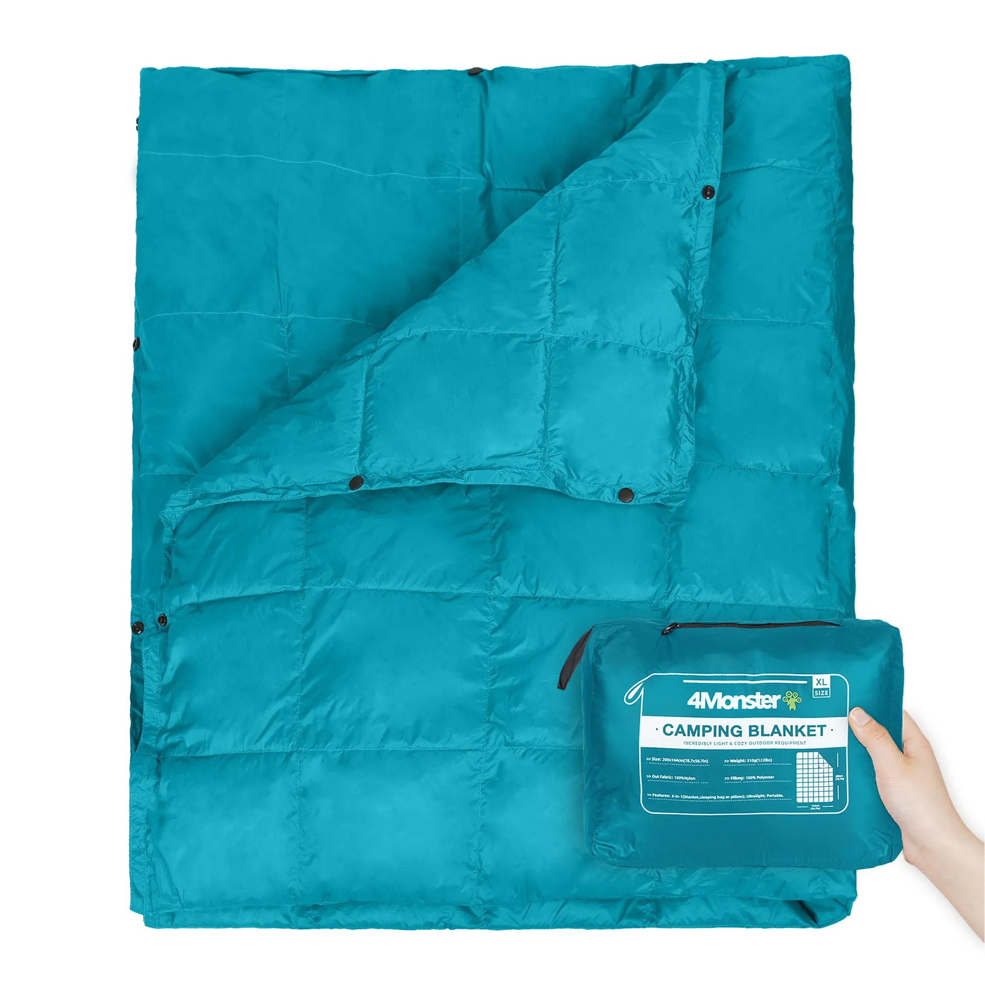4Monster Feather Silk Camping Blanket