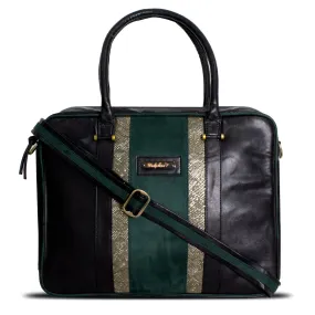 Aristo Laptop Bag - Black   Green