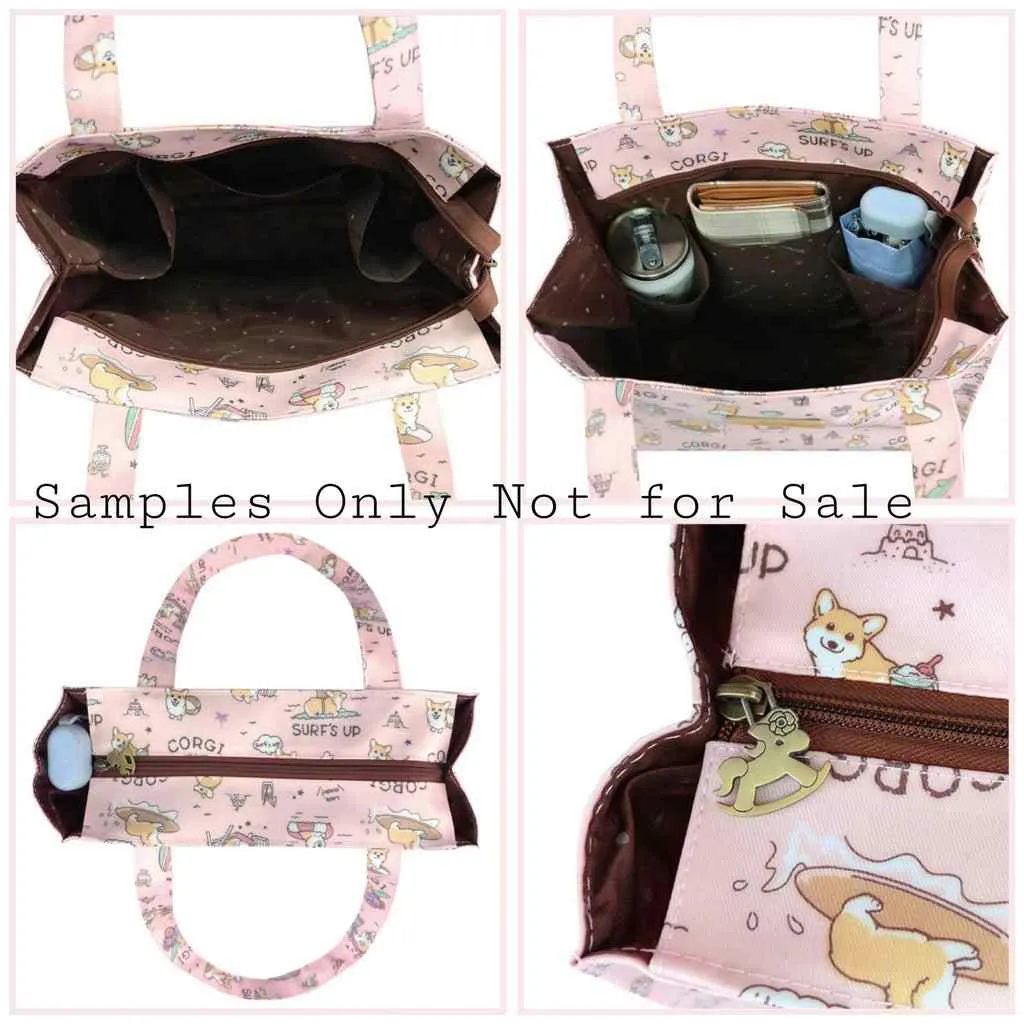 Baby Blue Aquatic Cats Cube Cosmetic Bag