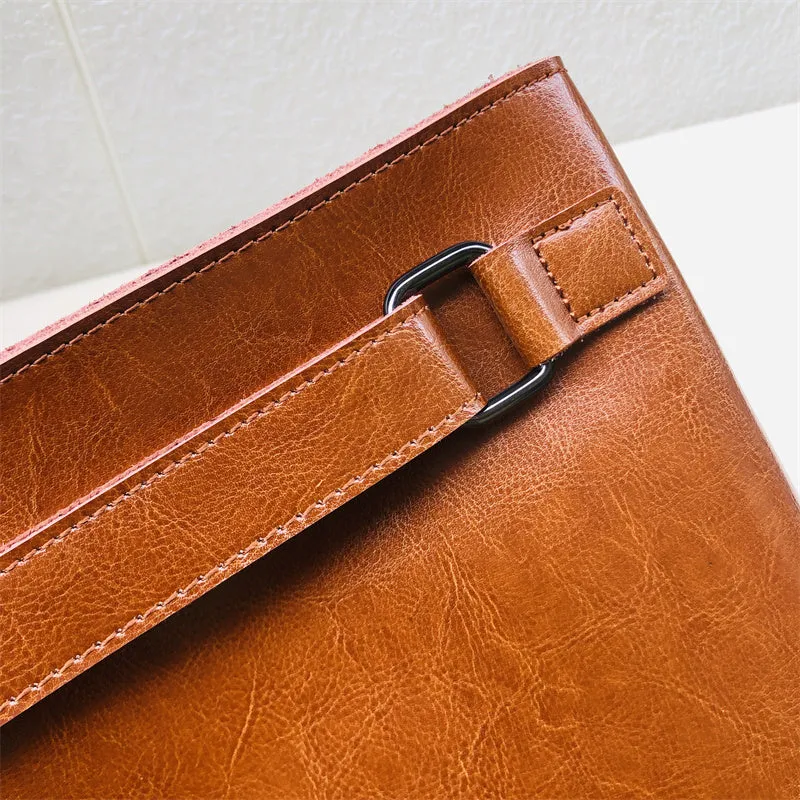 Brown Large Leather Backpack