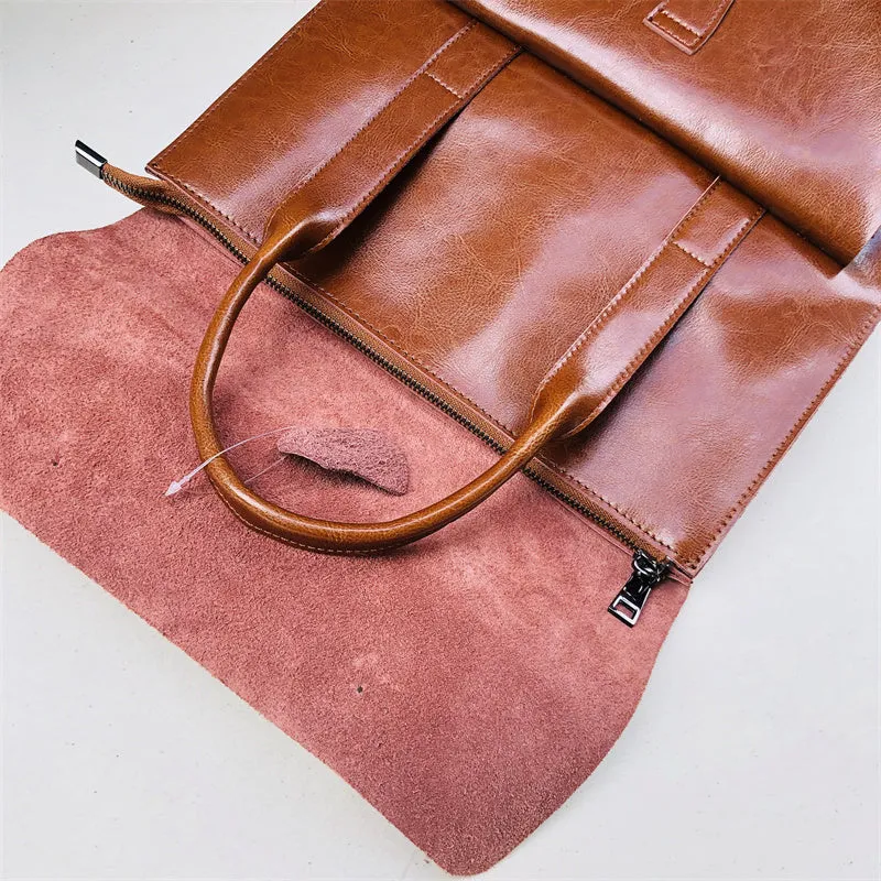Brown Large Leather Backpack