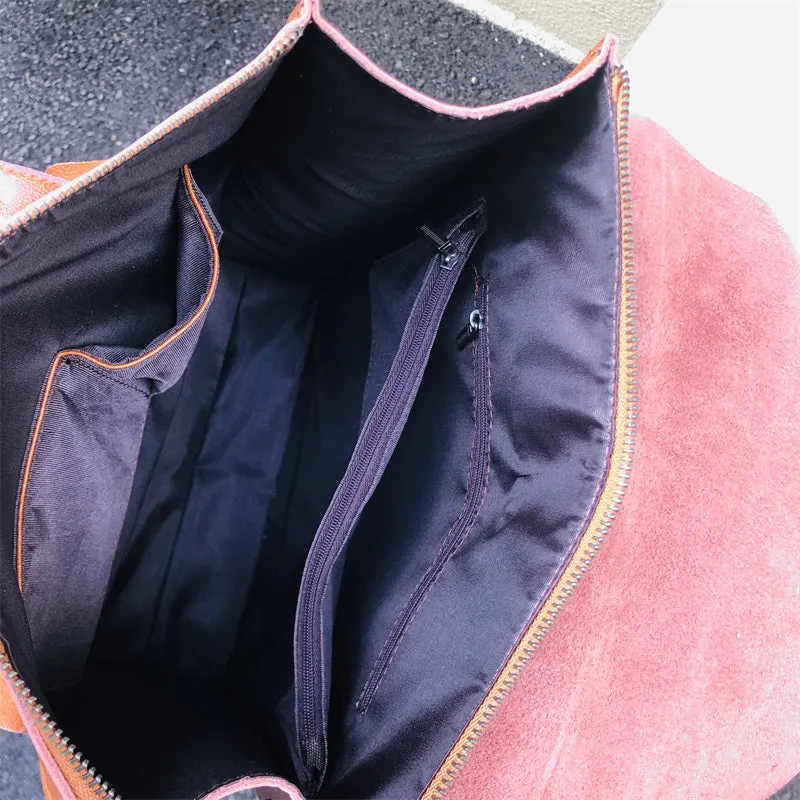 Brown Large Leather Backpack
