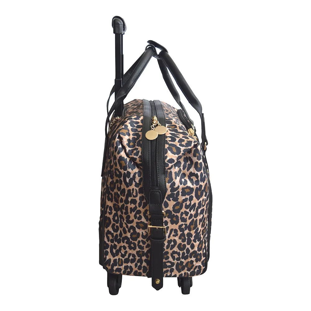 Catalina Rolling Carry-On Leopard Nylon