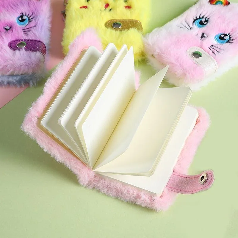 Chic Feline Luxury Duo - Plush Journal & Elegant Keychain Set
