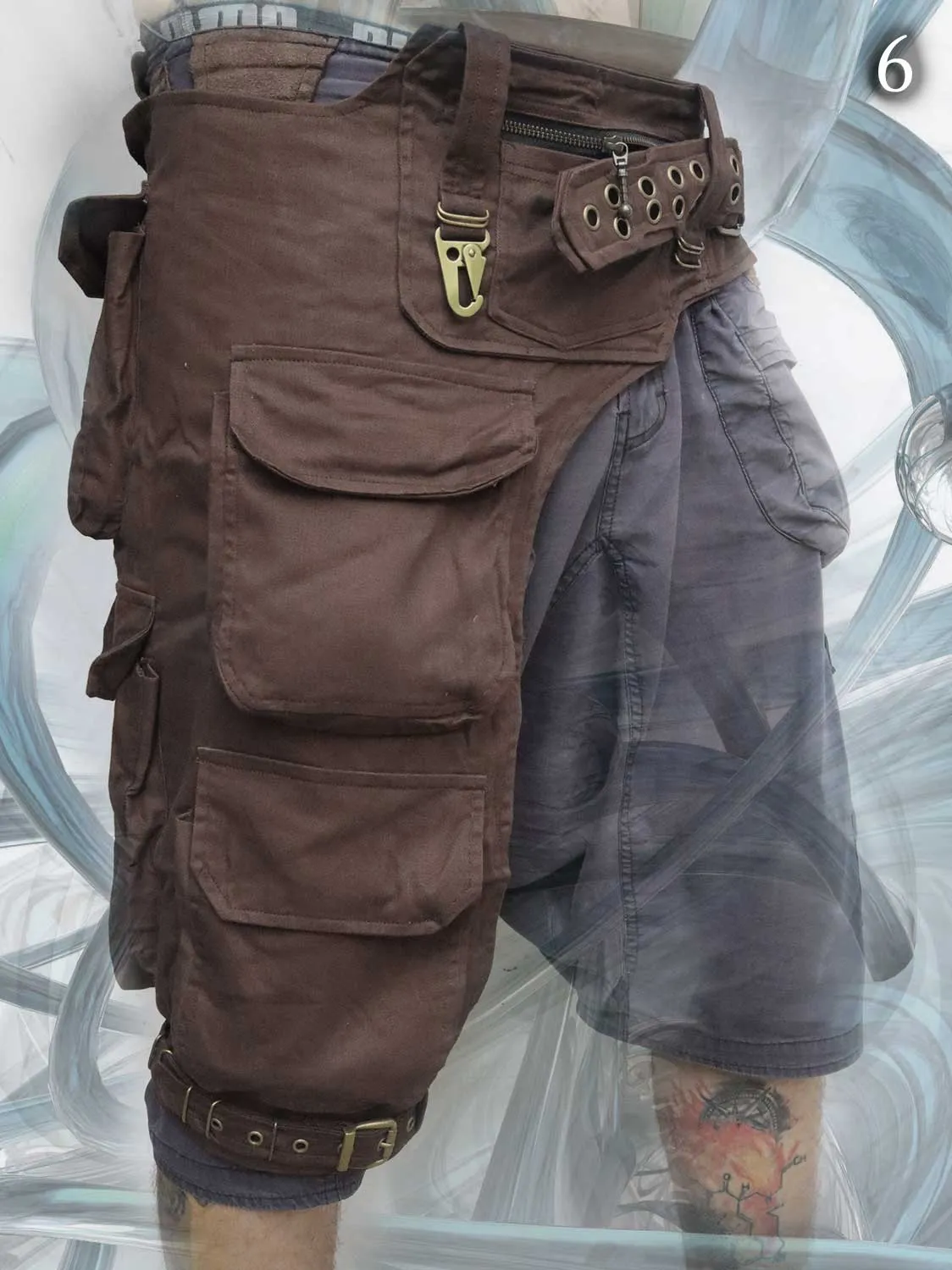 Curator Belt ~ one leg cargo pockets Chaps apocalyptic festival