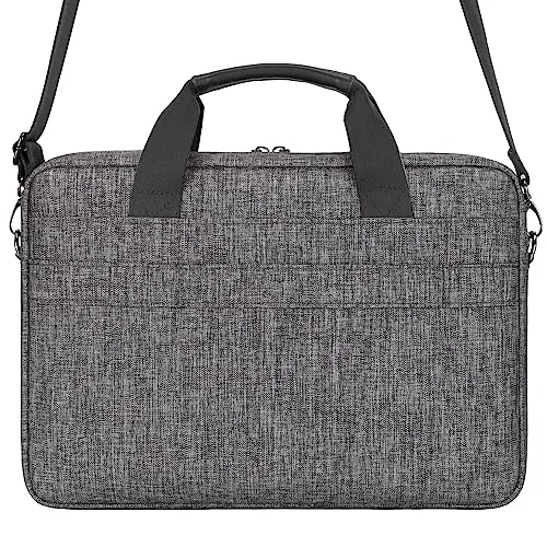 DOMISO 17.3 inch Laptop Bag Business Briefcase Water-resistant Notebook Messenger Shoulder Bag for 17.3" Macbook Pro 17/MSI GS73VR Stealth Pro/Lenovo IdeaPad/HP Envy/ASUS ROG,Grey