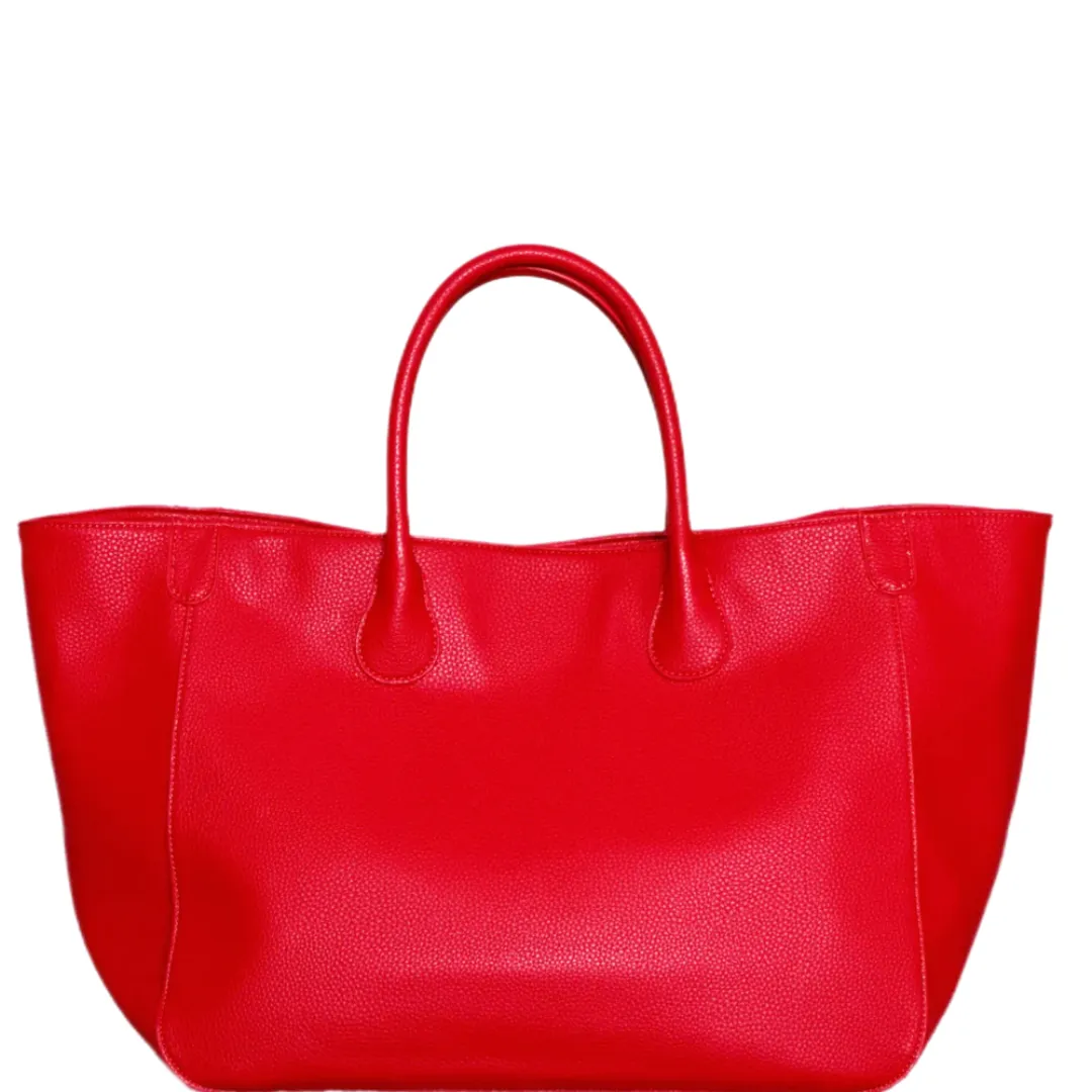 Everyday Vegan Tote w Removable Charms - Red