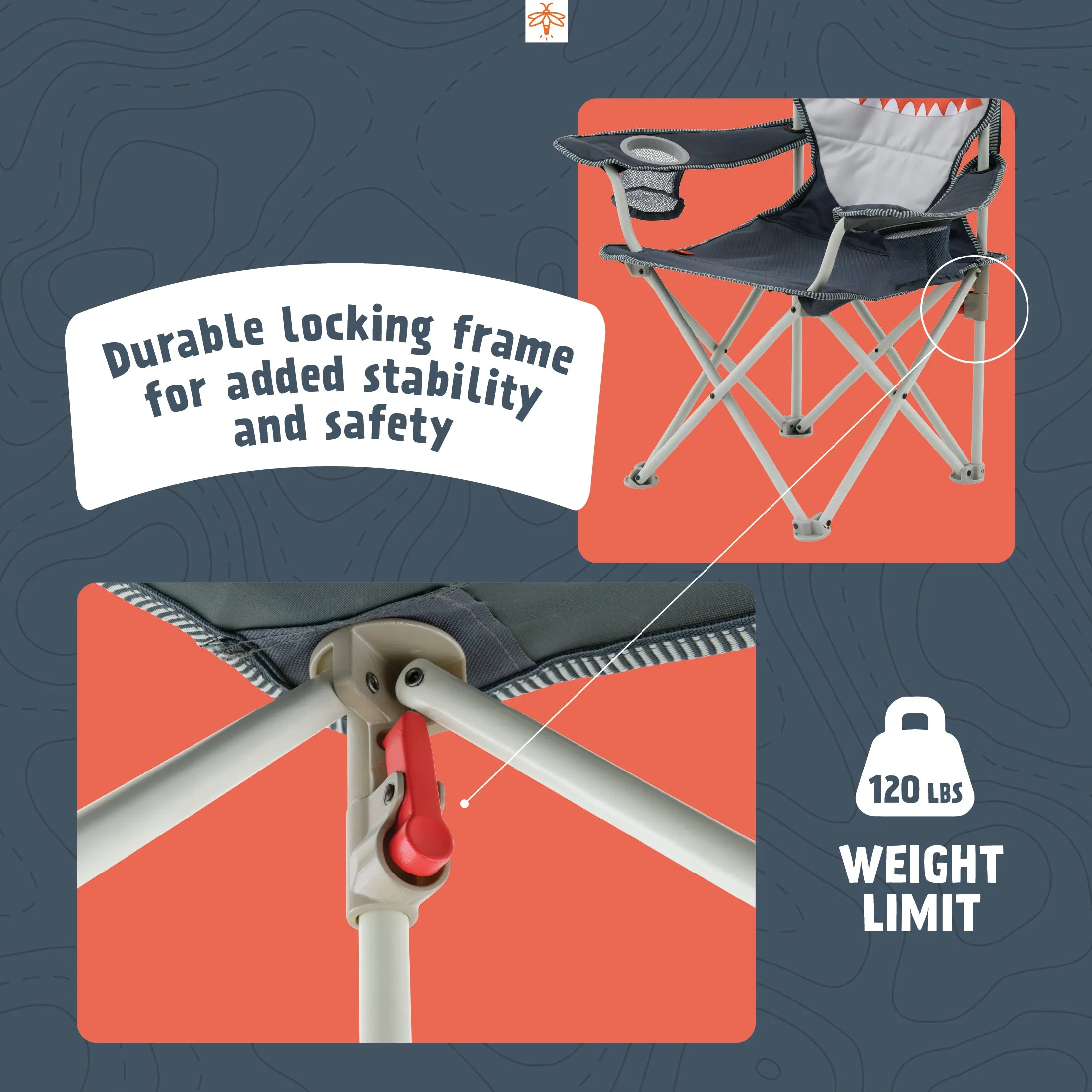 Finn the Shark Kids' Camping Chair