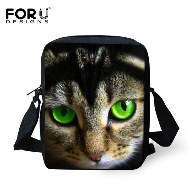 FORUDESIGNS Casual Women Handbag 3D Cat Cross-body Bags For Girls Child Small Shoulder Bag Kids Messenger Bag Mochilas Infantil