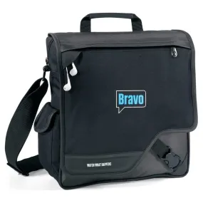 Gemline Black/Grey Satellite Vertical Messenger Bag