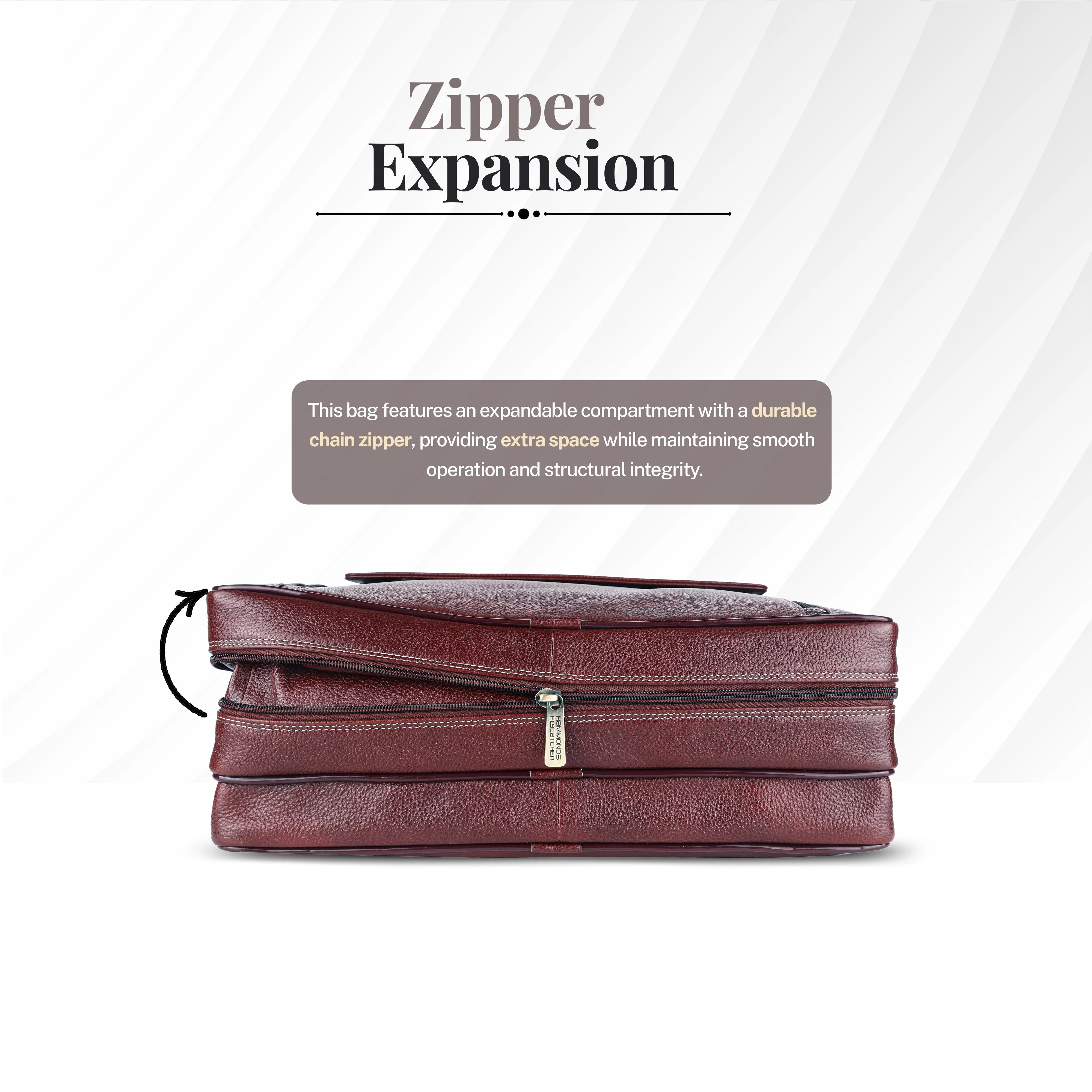 Genuine Leather Expandable Laptop Bag for Men with Adjustable Strap - Fits Upto 16" Laptop/MacBook  - 1 Year Warranty