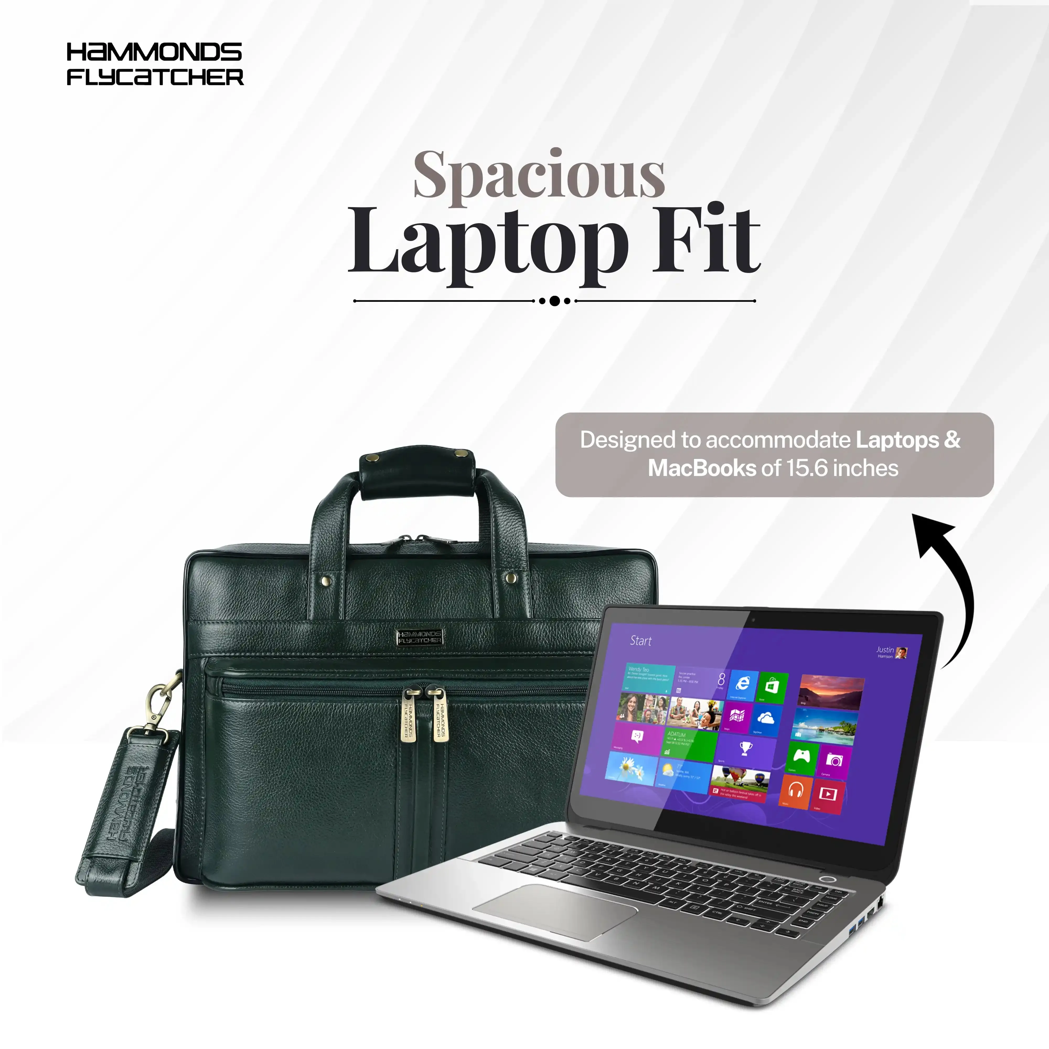 Genuine Leather Office Bag for Men - Laptop Bag - Fits Upto 16 Inch Laptop/MacBook - 1 Year Warranty