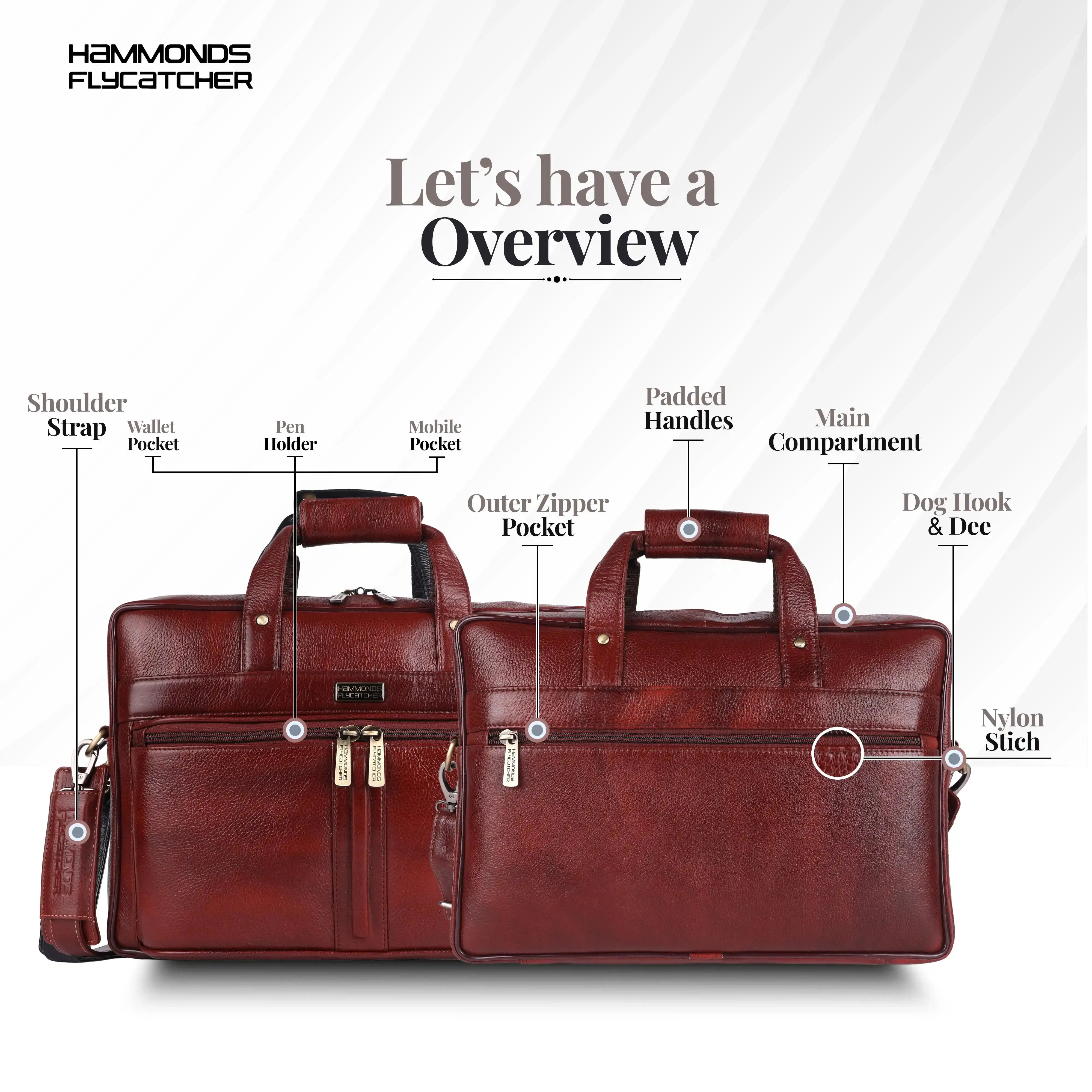 Genuine Leather Office Bag for Men - Laptop Bag - Fits Upto 16 Inch Laptop/MacBook - 1 Year Warranty