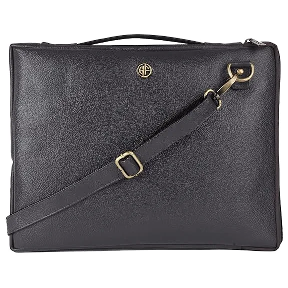 Genuine Leather Stylish Slim Laptop Sleeve Bag - Fits up to 15.6 Inch Laptop/MacBook