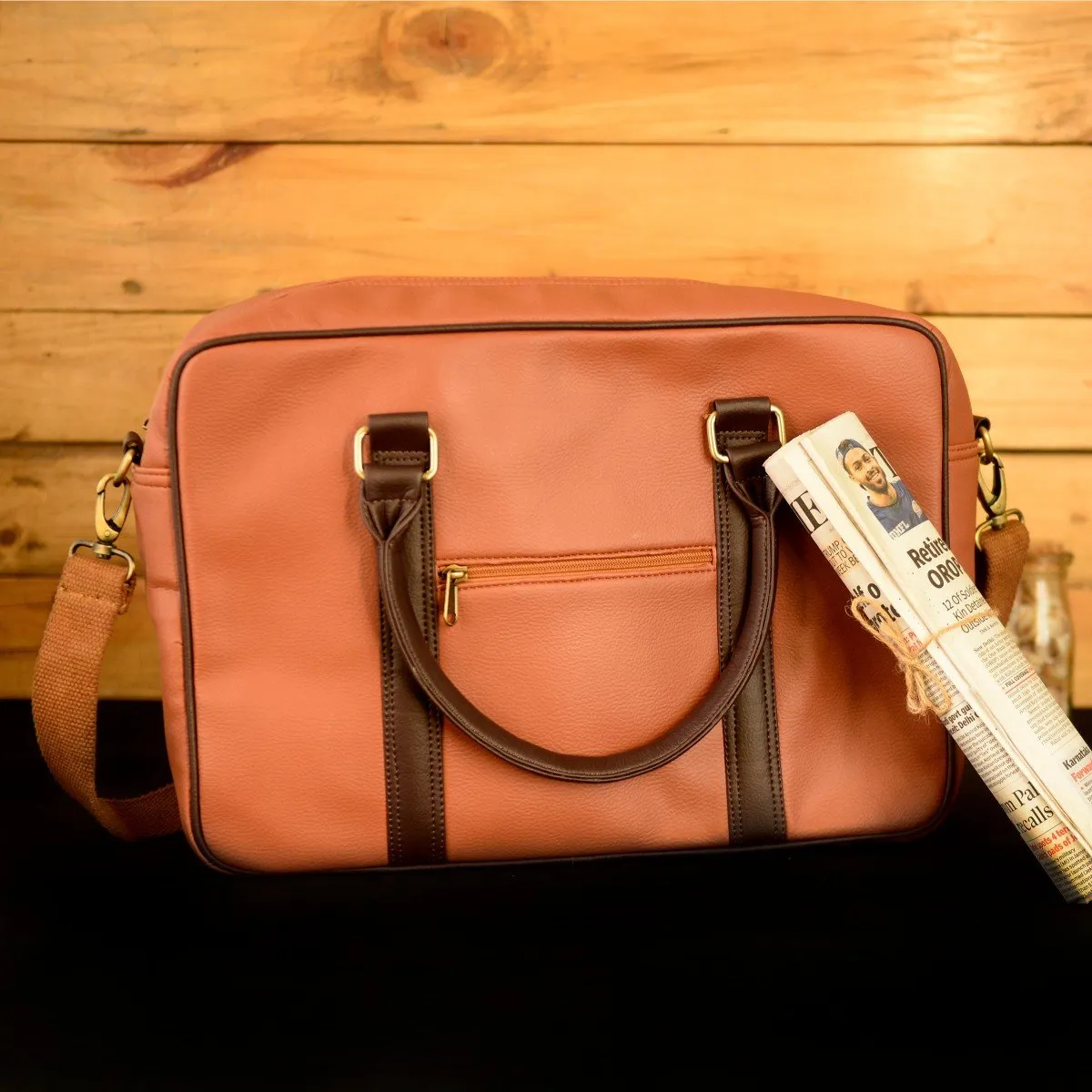 Handcrafted Rich Tangerine Workbag