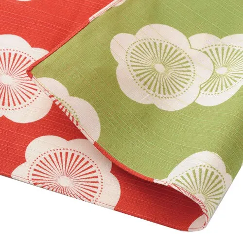 Honjien: Reversible Furoshiki Wrapping Cloth– 100% Cotton with Isa Monyo Classical Pattern