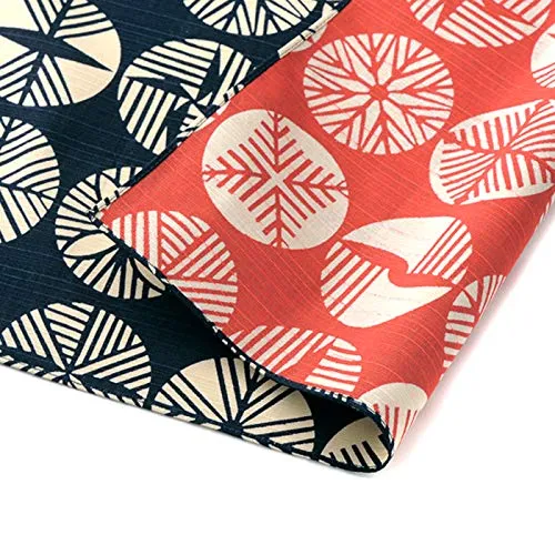 Honjien: Reversible Furoshiki Wrapping Cloth– 100% Cotton with Isa Monyo Classical Pattern