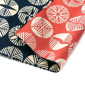 Honjien: Reversible Furoshiki Wrapping Cloth– 100% Cotton with Isa Monyo Classical Pattern