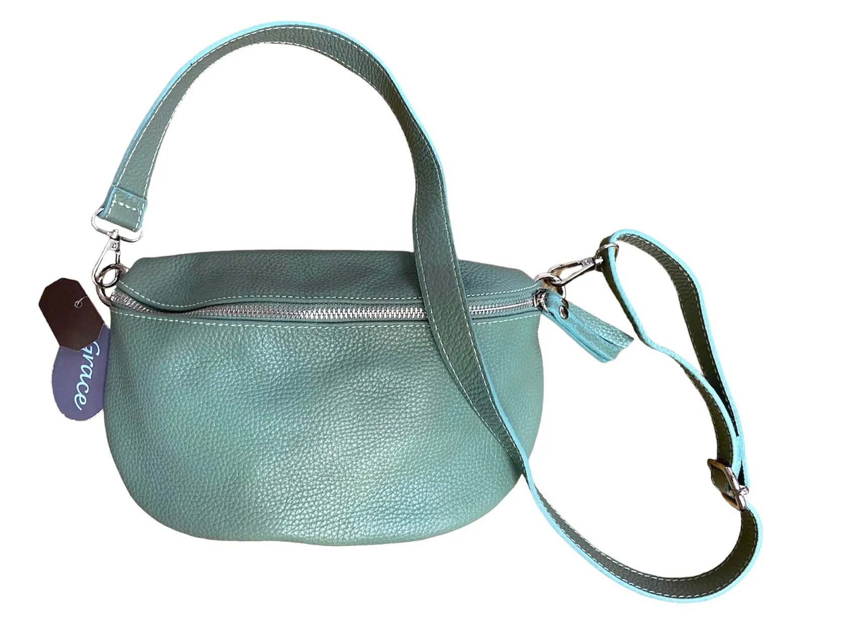 JADE   Italian leather sling/waist bag with detachable strap