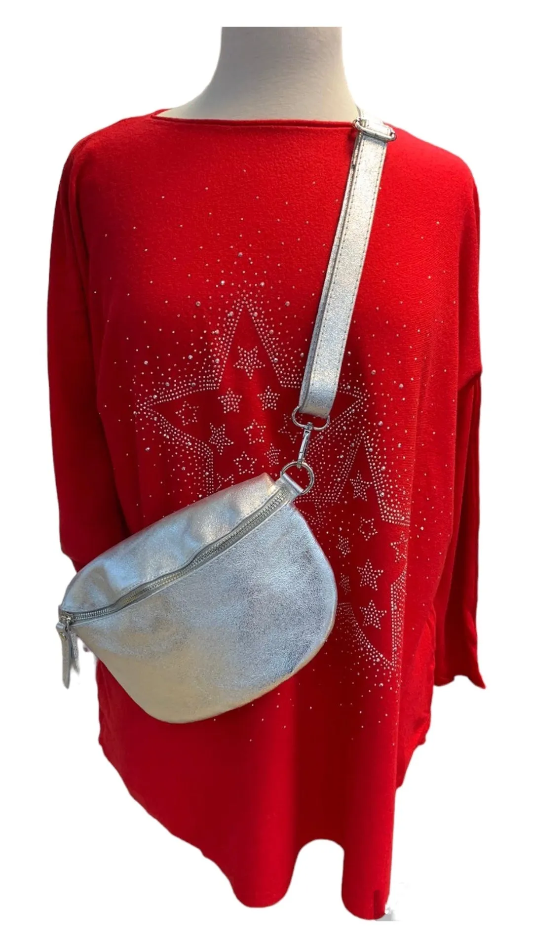 JADE   Italian leather sling/waist bag with detachable strap