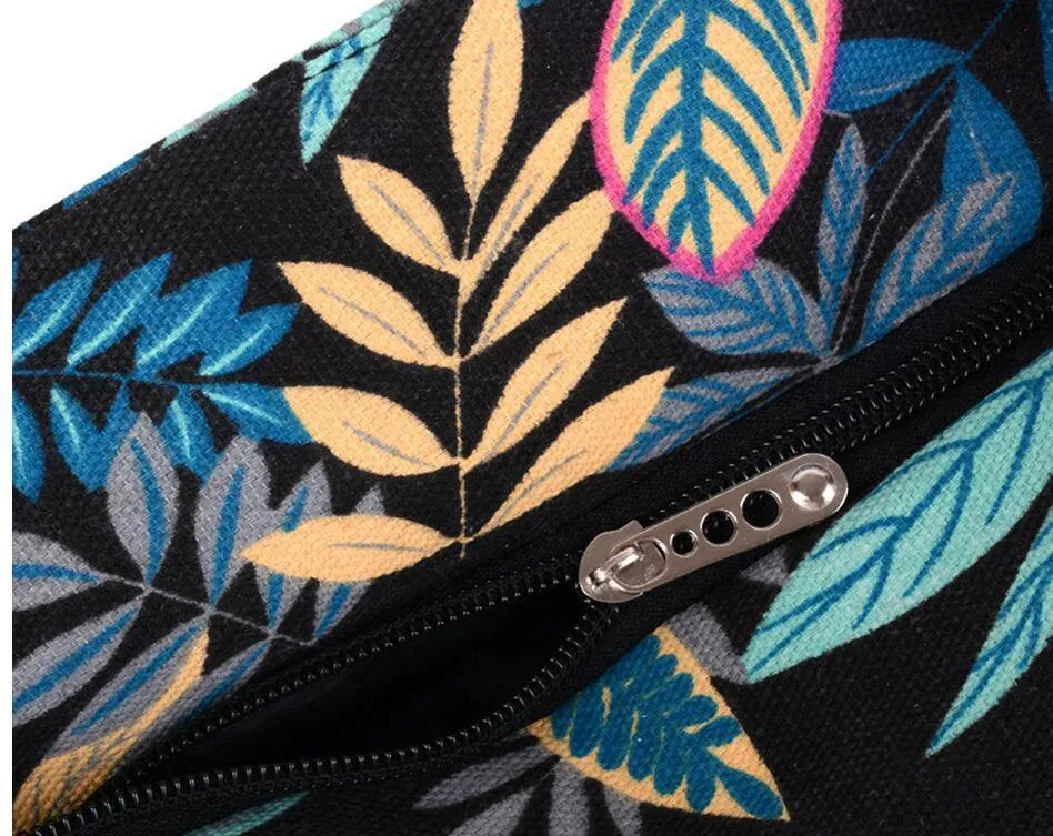 Leaf Print Beach Shopping Tote Bag