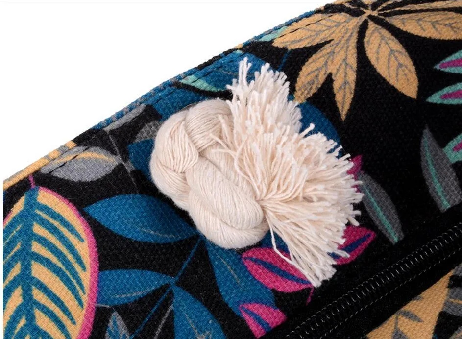 Leaf Print Beach Shopping Tote Bag