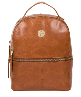 'Lunaria' Hazelnut Leather Backpack