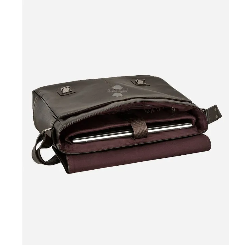 Mens Laptop Bag Leather Briefcase Satchel Shoulder Messenger Bag
