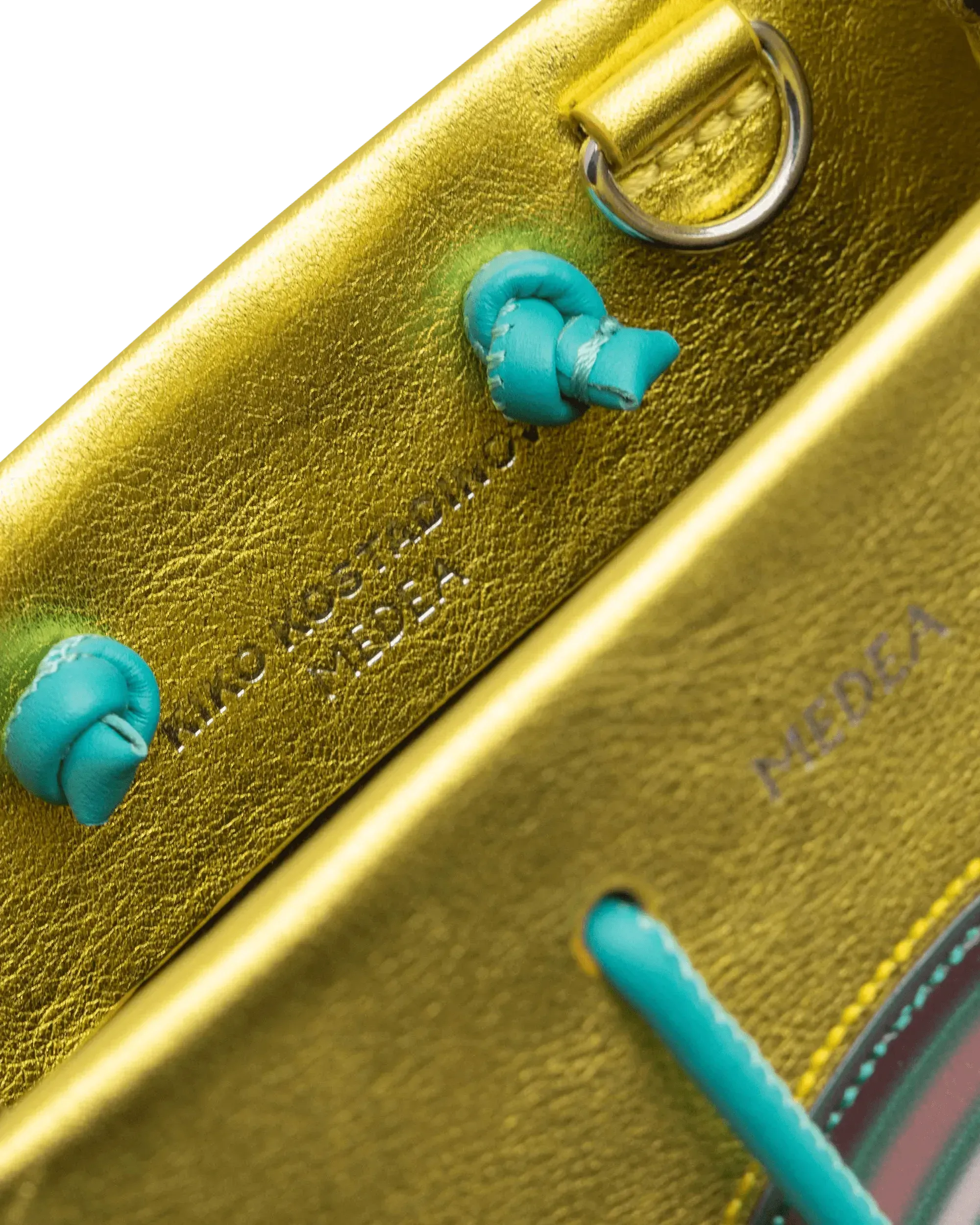 Metallic Gold Short Medea Bag