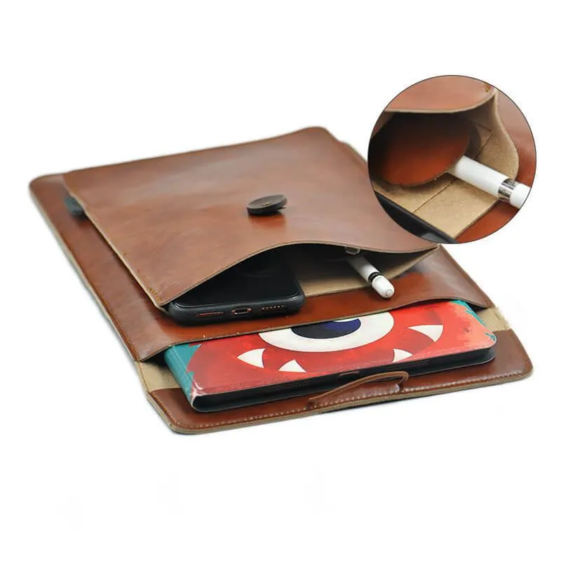Modern Faux Leather Laptop Sleeve