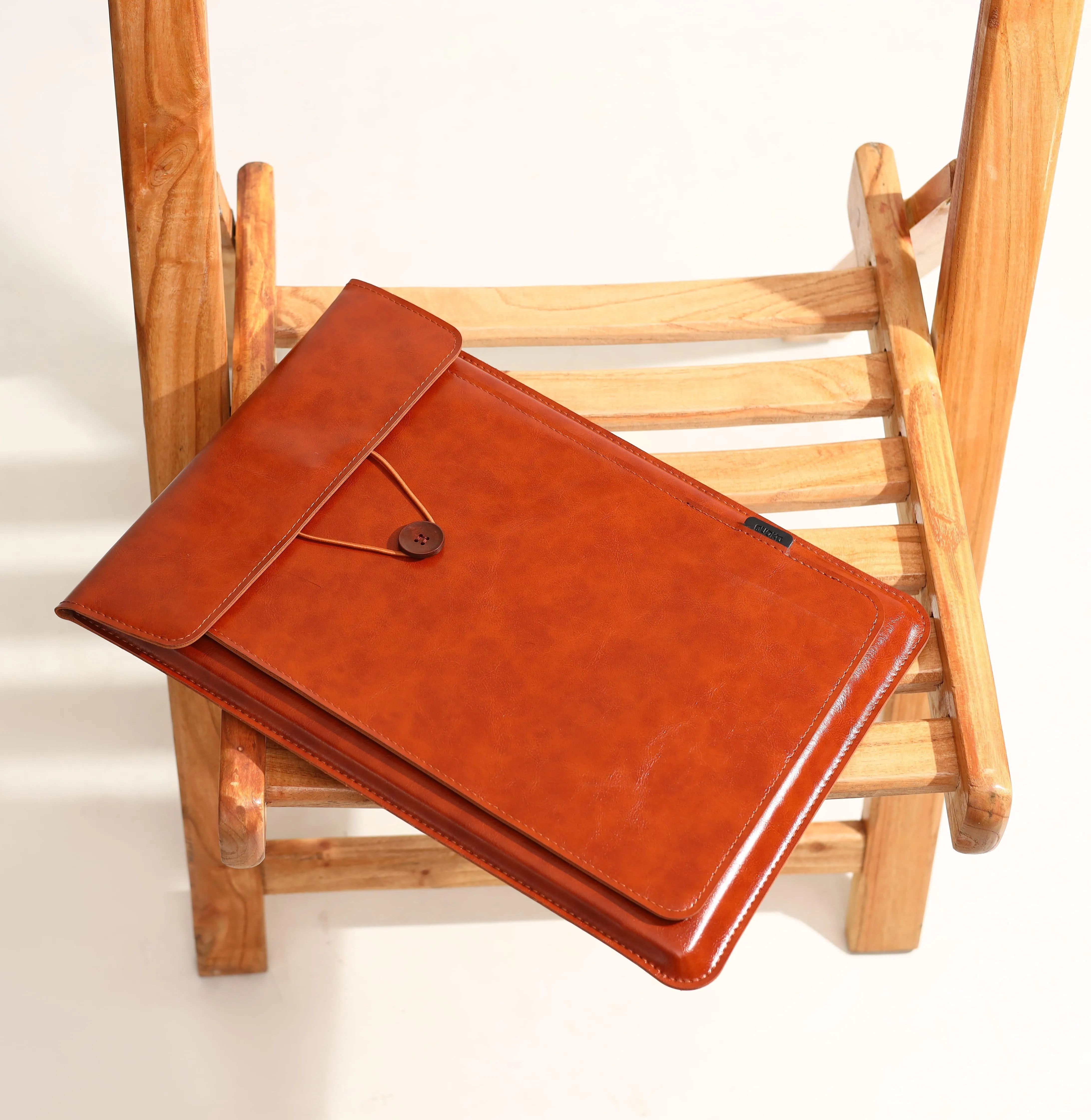 Modern Faux Leather Laptop Sleeve