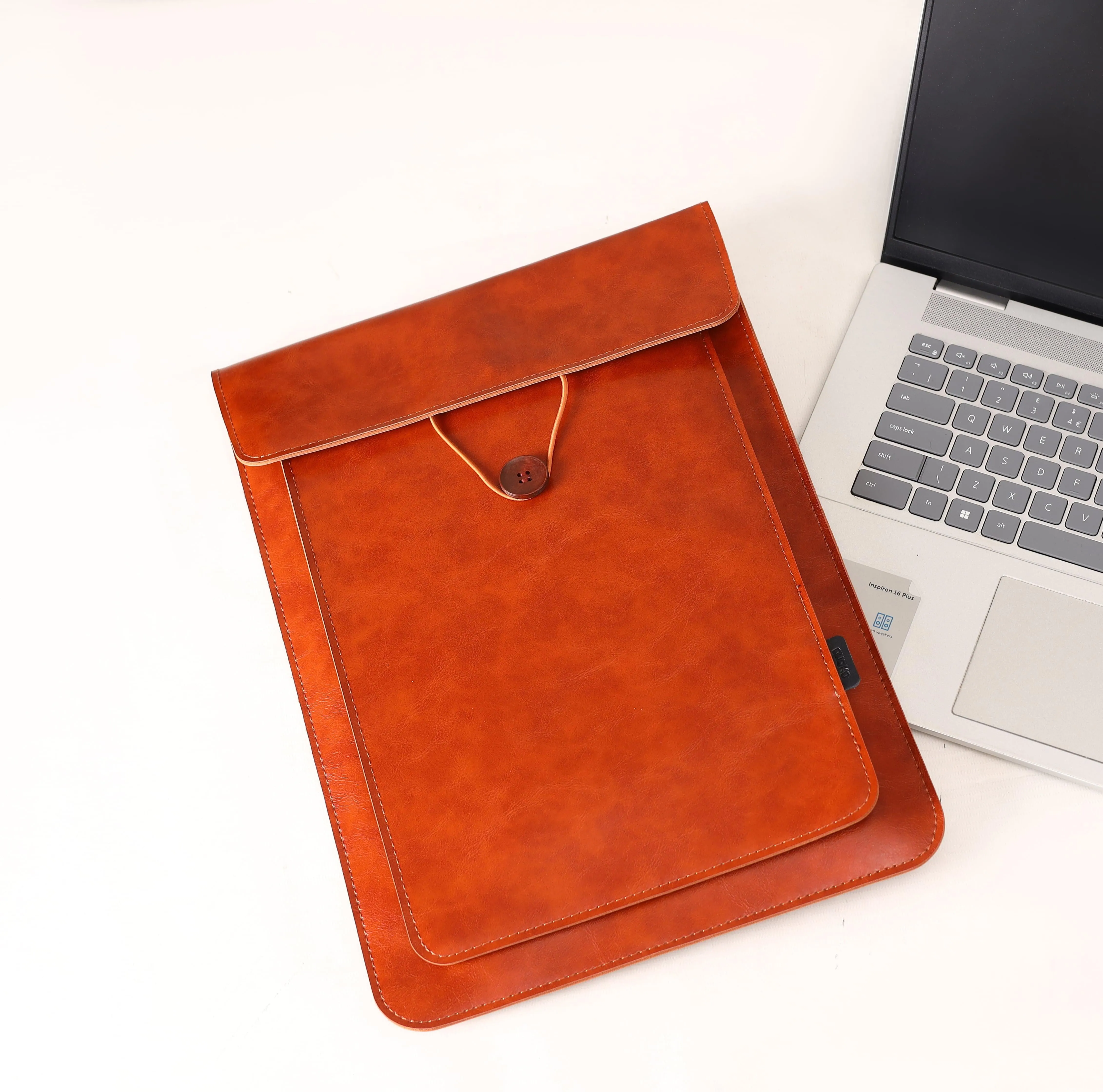 Modern Faux Leather Laptop Sleeve