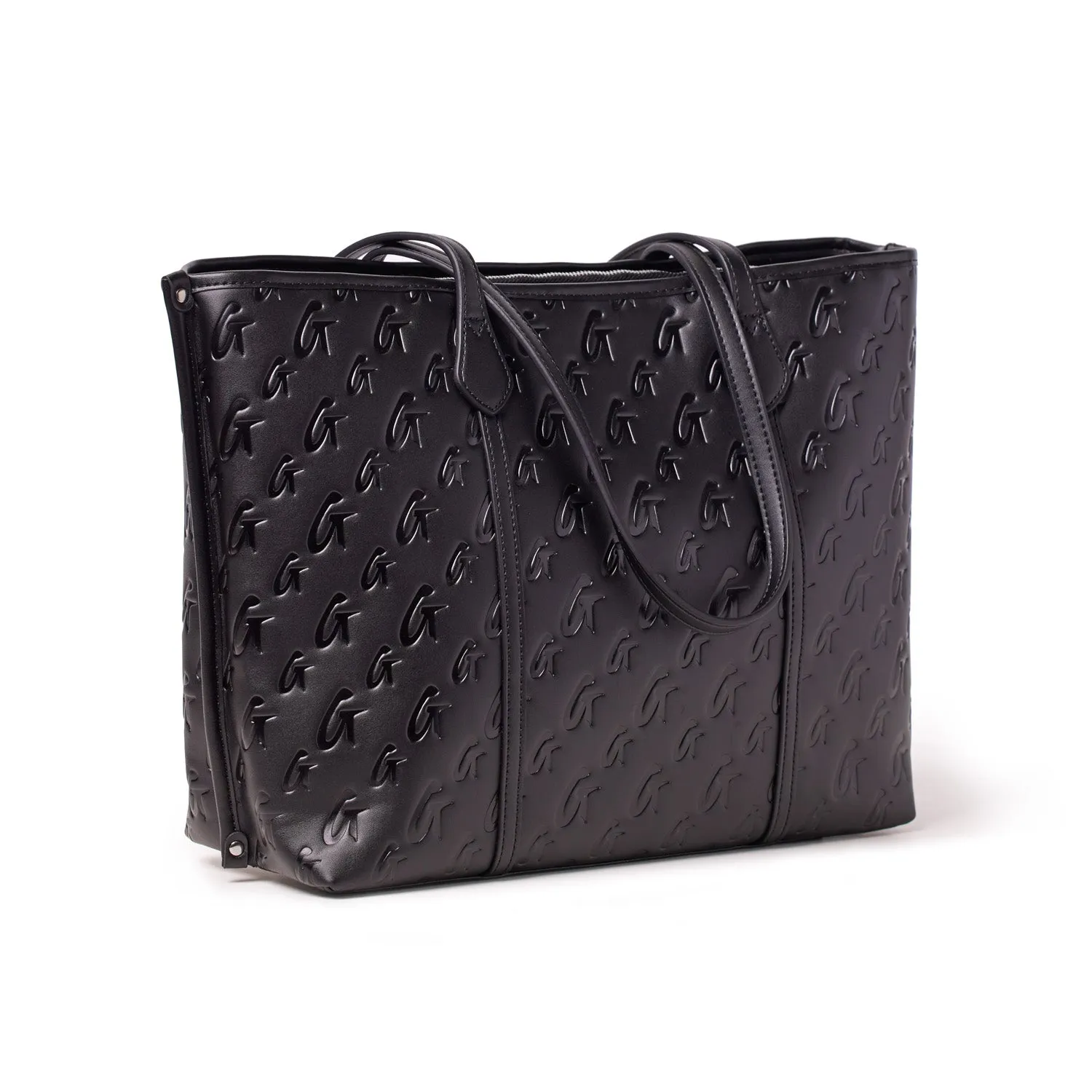 MONOGRAM SLEEK TOTE - BLACK
