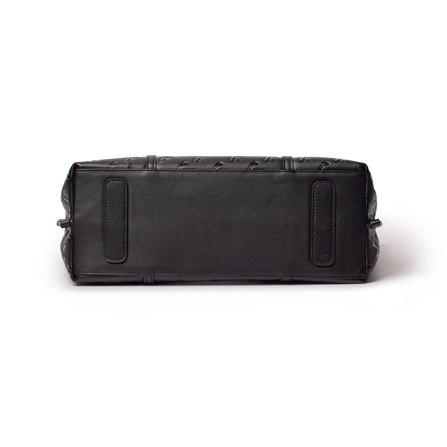 MONOGRAM SLEEK TOTE - BLACK