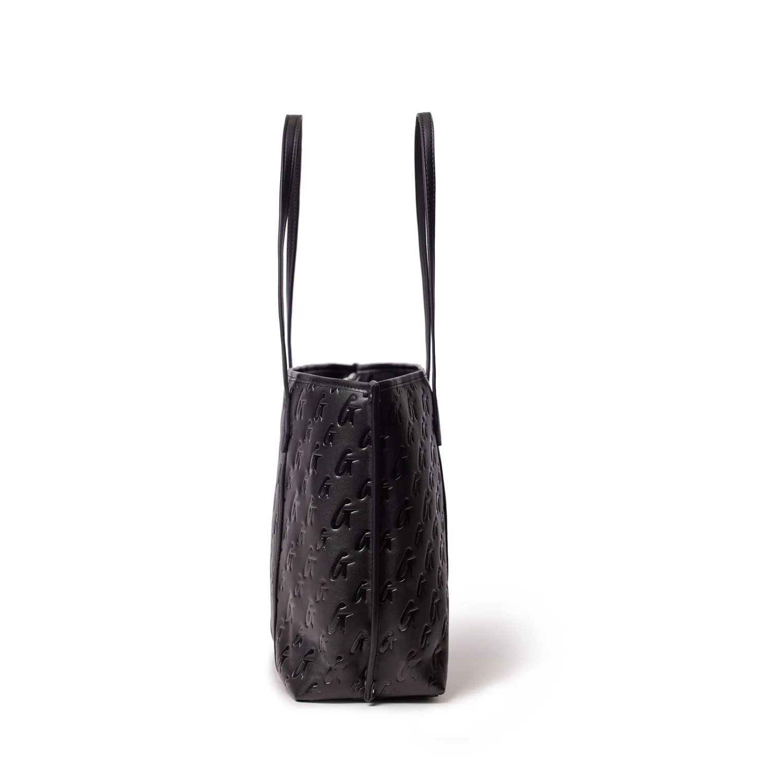 MONOGRAM SLEEK TOTE - BLACK