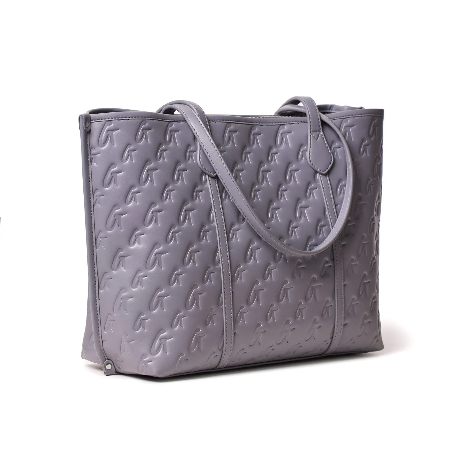 MONOGRAM SLEEK TOTE - GRAY