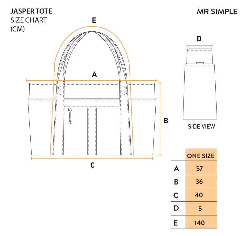 MR SIMPLE - Jasper Large Tote - Black