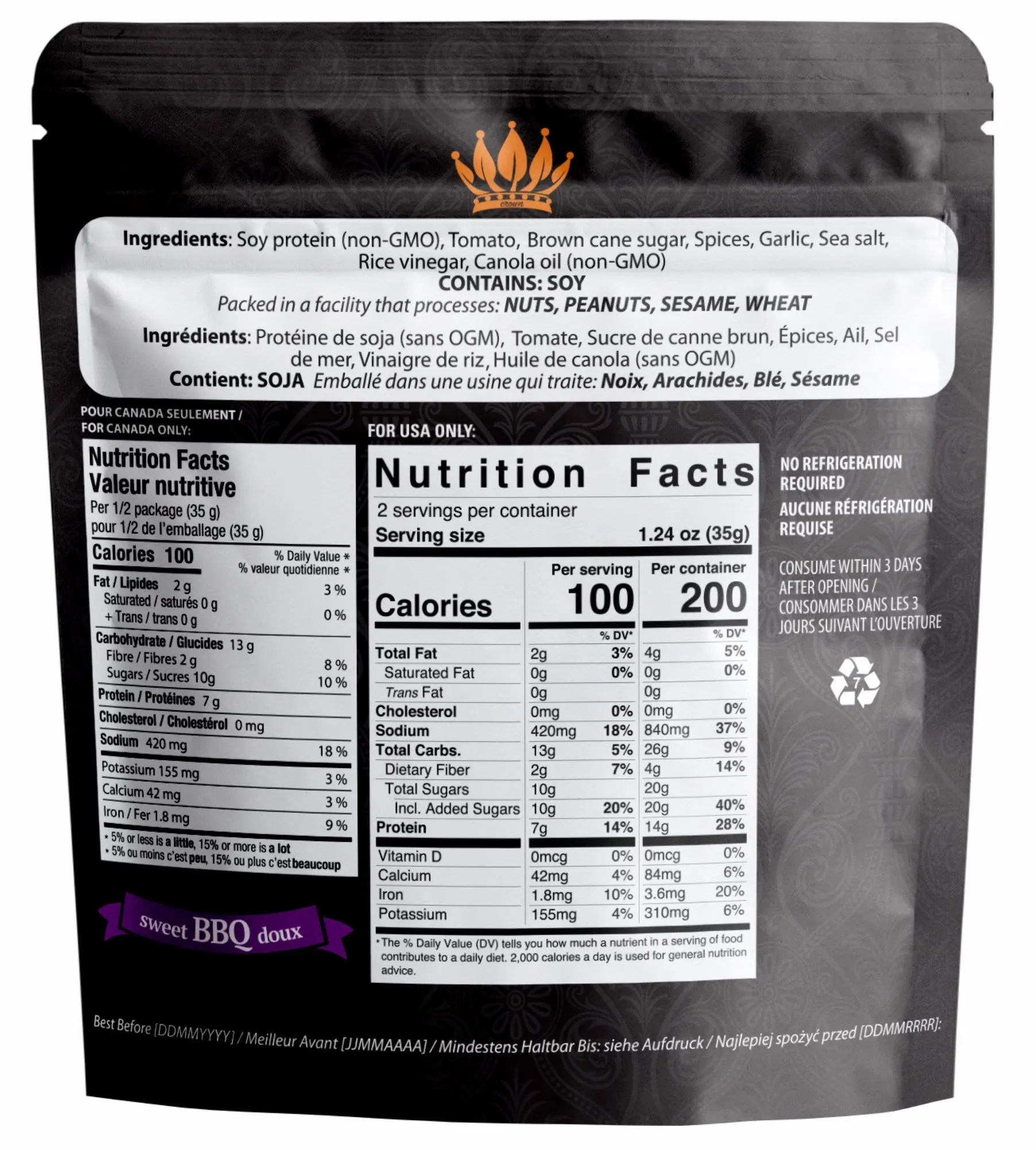 Noble Jerky - Vegan Jerky Sweet BBQ, 2.47oz