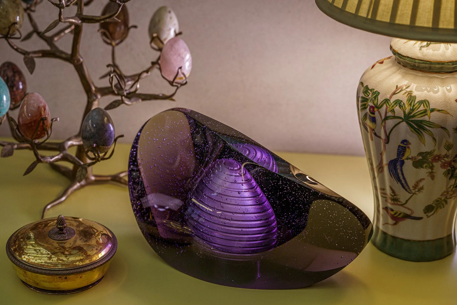 "Piece of time" Exclusive Molded Glass Urn for Ashes