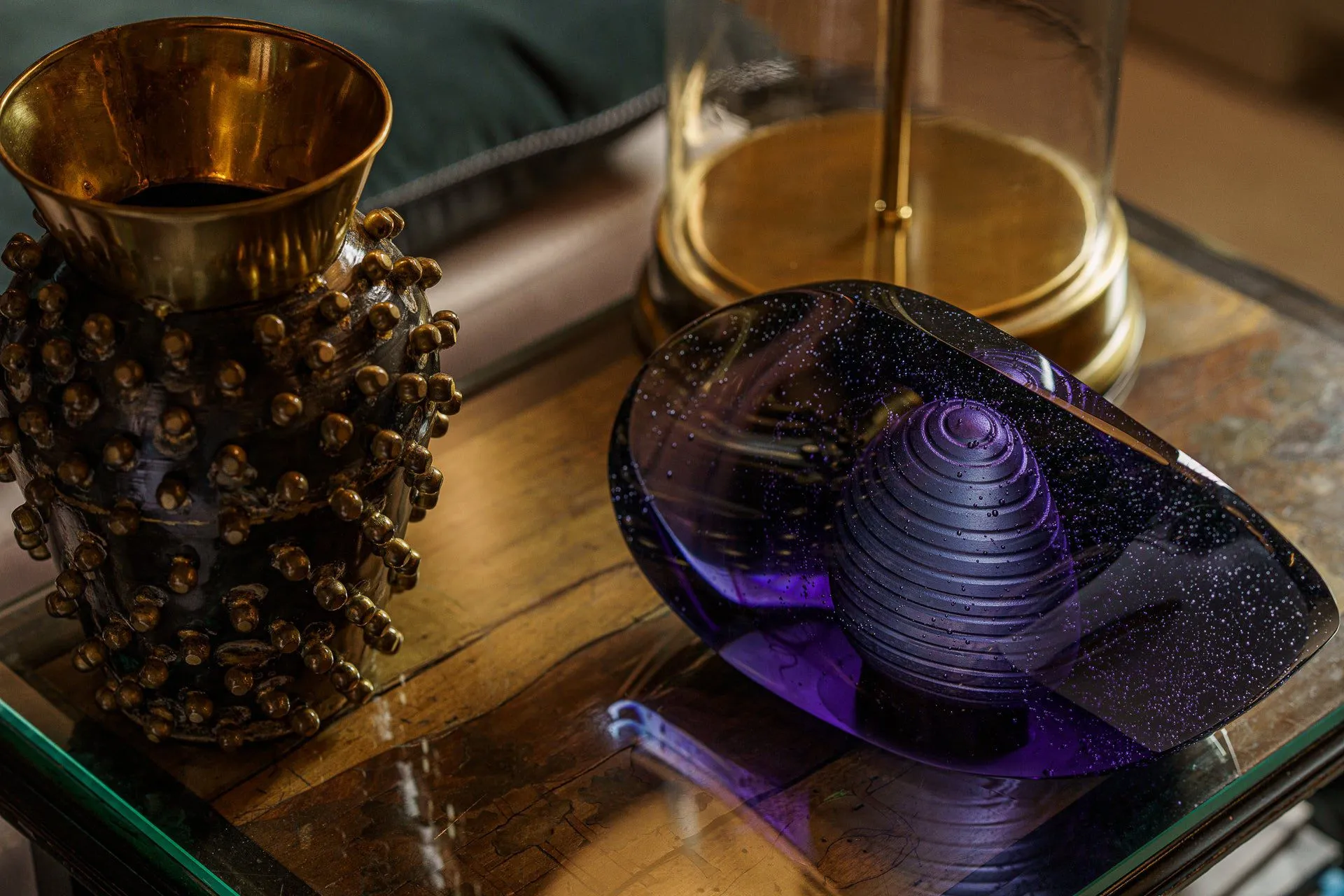 "Piece of time" Exclusive Molded Glass Urn for Ashes