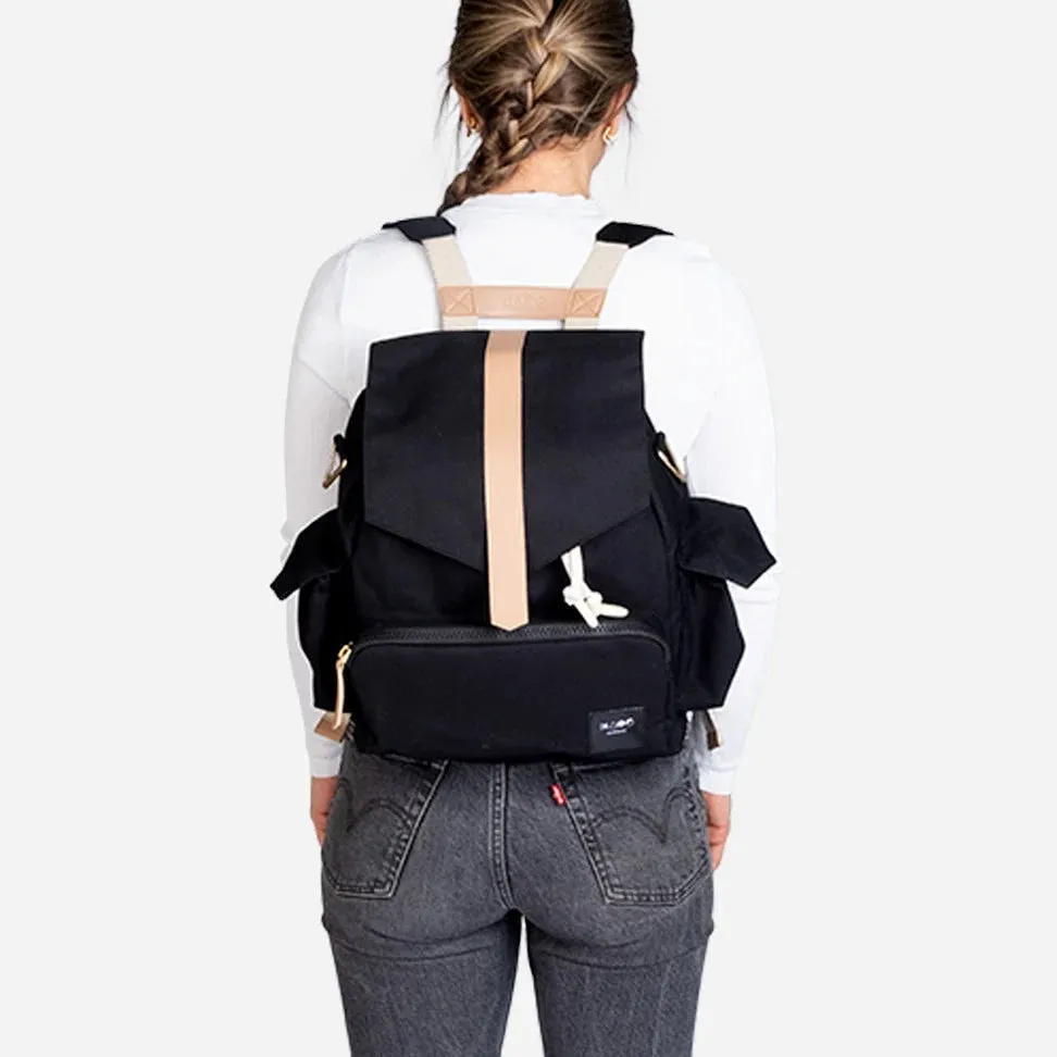 Ransel Diaper Bag - Black/Classic Vegan - KAOS