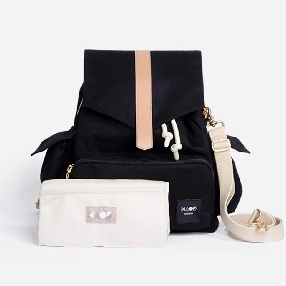 Ransel Diaper Bag - Black/Classic Vegan - KAOS