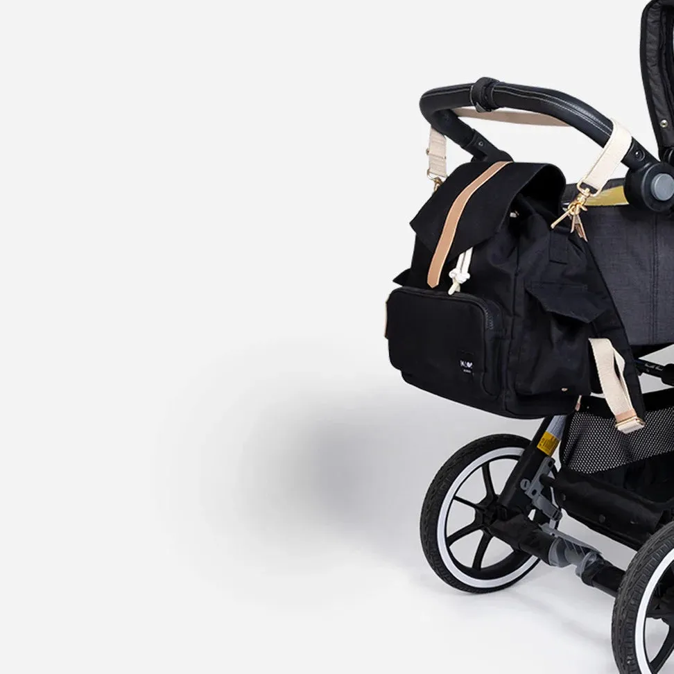 Ransel Diaper Bag - Black/Classic Vegan - KAOS